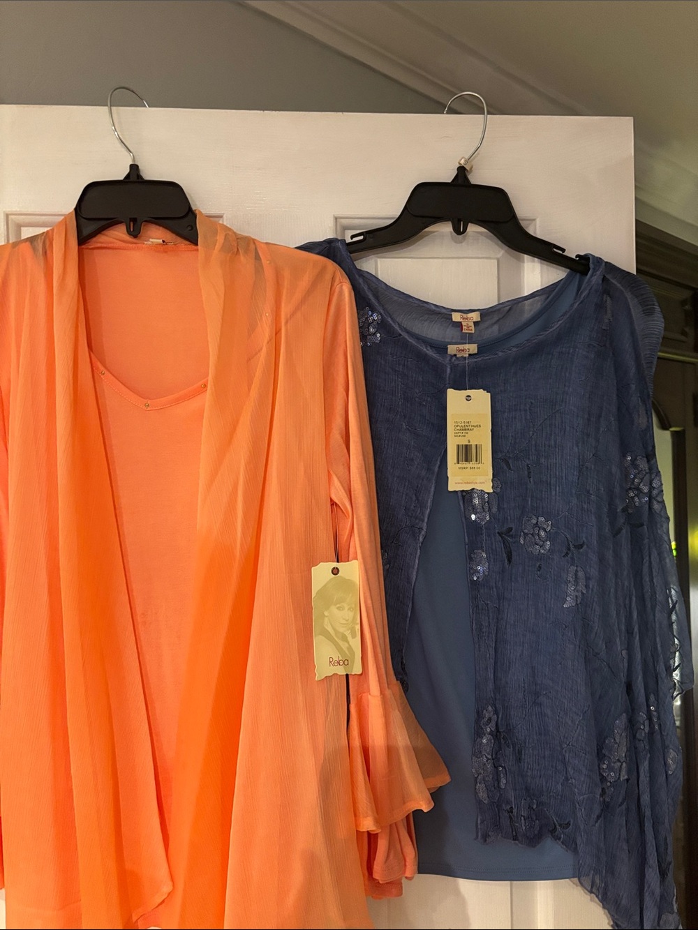 2 brand new Reba flowing feminine blouses